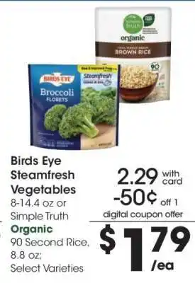 Kroger Birds Eye Steamfresh Vegetables offer