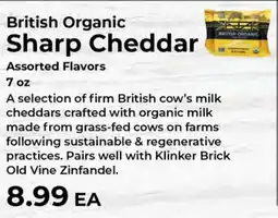Sunset Foods British Organic Sharp Cheddar offer