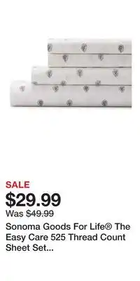 Kohl's Sonoma Goods For Life The Easy Care 525 Thread Count Sheet Set with Pillowcases offer