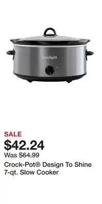 Kohl's Crock-Pot Design To Shine 7-qt. Slow Cooker offer