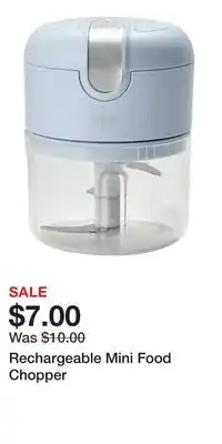 Kohl's Rechargeable Mini Food Chopper offer
