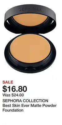 Kohl's SEPHORA COLLECTION Best Skin Ever Matte Powder Foundation offer