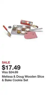 Kohl's Melissa & Doug Wooden Slice & Bake Cookie Set offer