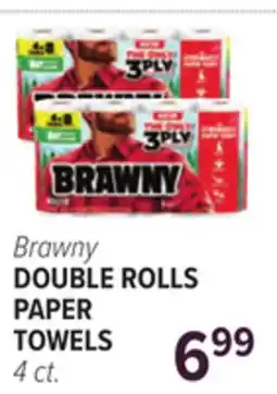 Cermak Fresh Market Brawny DOUBLE ROLLS PAPER TOWELS offer