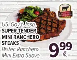 Cermak Fresh Market U.S. Gov't Insp. SUPER TENDER MINI RANCHERO STEAKS offer