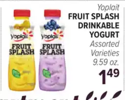 Cermak Fresh Market Yoplait FRUIT SPLASH DRINKABLE YOGURT offer