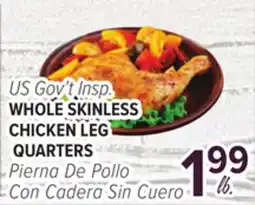 Cermak Fresh Market US Gov't Insp. WHOLE SKINLESS CHICKEN LEG QUARTERS offer
