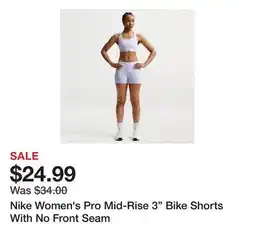 Dick's Sporting Goods Nike Women's Pro Mid-Rise 3 Bike Shorts With No Front Seam offer