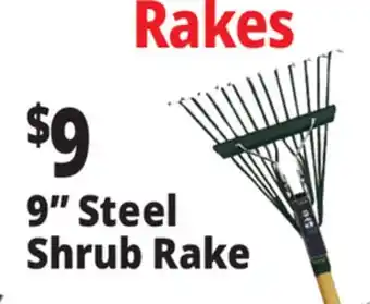 Ocean State Job Lot 9 Steel Shrub Rake offer