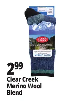 Ocean State Job Lot Clear Creek Merino Wool Blend offer