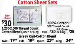 Ocean State Job Lot Cotton Sheet Sets offer