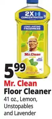 Ocean State Job Lot Mr. Clean Floor Cleaner offer