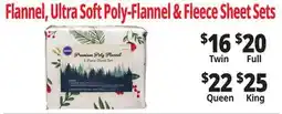 Ocean State Job Lot Flannel, Ultra Soft Poly-Flannel & Fleece Sheet Sets offer