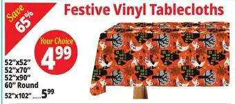 Ocean State Job Lot Festive Vinyl Tablecloths offer