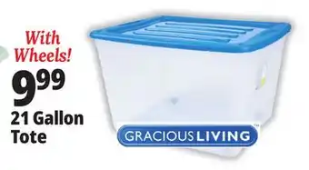 Ocean State Job Lot Gracious Living 21 Gallon Tote offer
