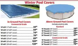 Ocean State Job Lot Winter Pool Covers offer