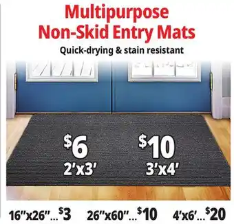 Ocean State Job Lot Multipurpose Non-Skid Entry Mats offer