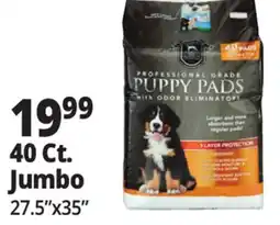 Ocean State Job Lot Huntington Pet Products Professional Grade 27.5 x 35 Puppy Pads with Odor Eliminators 40 Count offer
