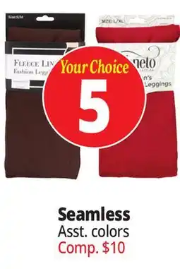 Ocean State Job Lot Fleece Lined Seamless Fashion Leggings offer