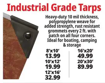 Ocean State Job Lot Industrial Grade Tarps offer