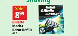 Ocean State Job Lot Gillette Mach3 Razor Blade Refills 4 Count offer