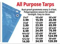 Ocean State Job Lot All Purpose Tarps offer