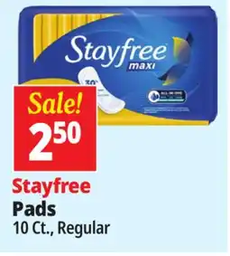 Ocean State Job Lot Stayfree Pads offer