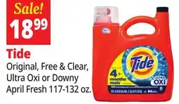 Ocean State Job Lot Tide Free & Gentle Liquid Laundry Detergent 132 oz offer