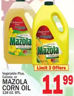 C Town MAZOLA CORN OIL offer