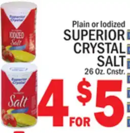 C Town PLAIN OR IODIZED SUPERIOR CRYSTAL SALT offer