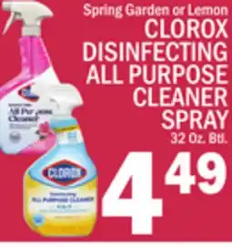 C Town CLOROX DISINFECTING ALL PURPOSE CLEANER SPRAY offer