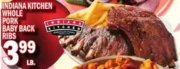 C Town INDIANA KITCHEN WHOLE PORK BABY BACK RIBS offer