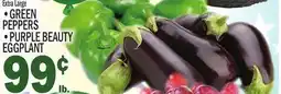 C Town • GREEN PEPPERS • PURPLE BEAUTY EGGPLANT offer