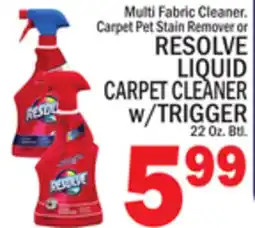 C Town RESOLVE LIQUID CARPET CLEANER w/TRIGGER offer