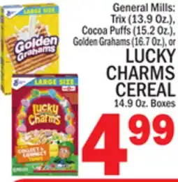 C Town LUCKY CHARMS CEREAL 14.9 Oz. Boxes offer
