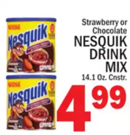 C Town Strawberry or Chocolate NESQUIK DRINK MIX offer