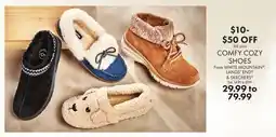 Boscov's COMFY COZY SHOES offer