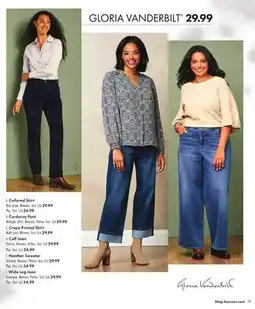 Boscov's GLORIA VANDERBILT Collared Shirt offer
