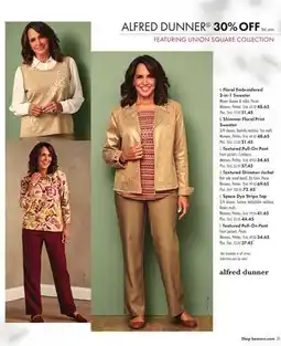 Boscov's ALFRED DUNNER Floral Embroidered 2-in-1 Sweater offer