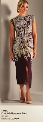 Boscov's MSK Print Side Hardware Dress offer