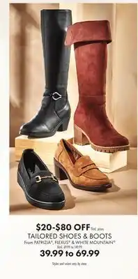 Boscov's TAILORED SHOES & BOOTS offer