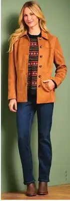 Boscov's JONES NEW YORK, Button-Front Suede Jacket offer