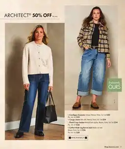 Boscov's ARCHITECT Cardigan Sweater Oatmeal offer