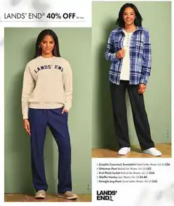 Boscov's LANDS' END Graphic Crewneck SweatshirtOatmeal heather offer