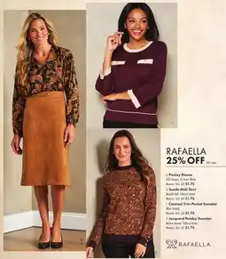 Boscov's RAFAELLA Paisley Blouse Puff sleeves, tie front offer