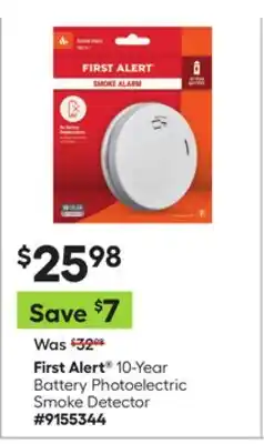 Lowe's 10-Year Battery Photoelectric Smoke Detector offer