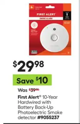 Lowe's 10-Year Hardwired with Battery Back-Up Photoelectric Smoke detector offer