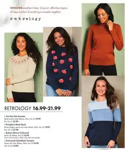 Boscov's RETROLOGY, Fox Fair Isle Sweater offer