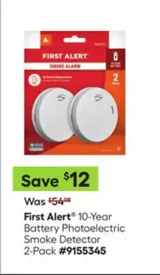 Lowe's 10-Year Battery Photoelectric Smoke Detector 2-Pack offer