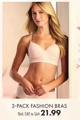 Boscov's 3-PACK FASHION BRAS offer